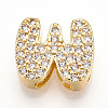 Brass Micro Pave Cubic Zirconia Charms KK-N254-217G-W-1