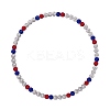 Polymer Clay Rhinestone Round Beaded Necklaces NJEW-SW00049-05-1