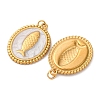 304 Stainless Steel Enamel Pendants STAS-U061-33G-A02-2