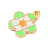 Brass Enamel Pendants KK-B114-15G-03-2