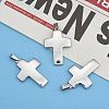 Tarnish Resistant Cross 304 Stainless Steel Surface Pendants STAS-D146-03-6
