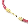 3MM Braided Round Imitation Leather Cord Bracelet Making MAK-S075-01G-M-3