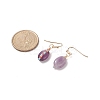 5 Pair 5 Style Natural Mixed Gemstone & Glass Seed Braided Oval Dangle Earrings Set EJEW-JE05119-2