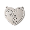 Non-Tarnish 304 Stainless Steel Split Pendants LS-STAS-H212-16P-1