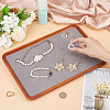 Rectangle Wooden with Velvet Jewelry Trays ODIS-WH0038-29-3