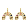Brass Micro Pave Cubic Zirconia Pendants KK-L231-04G-02-1
