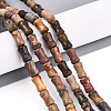 Natural Polychrome Jasper/Picasso Stone/Picasso Jasper Beads Strands G-T140-91-1