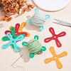 8Pcs 4 Colors Acrylic Thread Winding Boards FIND-OC0003-21-4