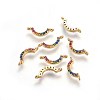 Brass Cubic Zirconia Links ZIRC-E162-13G-2