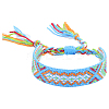 Polyester-cotton Braided Rhombus Pattern Cord Bracelet FIND-PW0013-001A-18-1