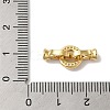 Rack Plating Brass Micro Pave Clear Cubic Zirconia Fold Over Clasps KK-A222-04C-G-3