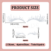 8 Pairs 2 Styles Eyelash Shape Waterproof PVC Picture Stickers DIY-HY0003-05B-2