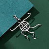 1Pc Rhodium Plated 925 Sterling Silver 5 Prongs Pendant Blank Cabochon Settings FIND-GO0001-75-3