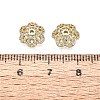 Brass Micro Pave Clear Cubic Zirconia Bead Caps KK-Q071-16G-02-3