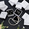 25Pcs Square Marble Print Paper Jewelry Gift Box CON-FI0001-01-4
