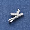 925 Sterling Silver with Cubic Zirconia Charms STER-Q004-01K-S-2