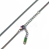 Ion Plating(IP) 304 Stainless Steel Curb Chain Necklace for Men Women NJEW-K245-015E-2