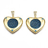 Brass Micro Pave Cubic Zirconia Pendants KK-Q769-004-NF-2