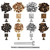 Brass with Iron Flat Square Rivets FIND-WR0011-68-1