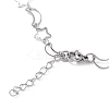 Non-Tarnish 304 Stainless Steel Star & Moon Link Chain Anklets for Men Women STAS-B039-15P-3