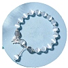 Butterfly Alloy & Cat Eye & Natural Moonstone Round Beaded Charm Bracelets for Women WG9D4EC-01-5
