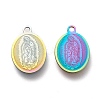 Ion Plating(IP) 304 Stainless Steel Lady of Guadalupe Charms STAS-M228-Q01-M-2