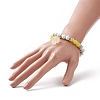 4Pcs 4 Color Natural Howlite Round Beaded Stretch Bracelets Set BJEW-TA00235-4