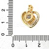 Brass Micro Pave Cubic Zirconia and Glass Pendants KK-M315-01G-02-3