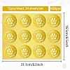 34 Sheets Self Adhesive Gold Foil Embossed Stickers DIY-WH0509-082-2