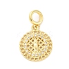 Brass Clear Cubic Zirconia European Dangle Pendants KK-D325-28G-07-1