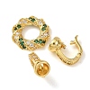 Brass Micro Pave Cubic Zirconia Fold Over Clasps KK-D259-05G-2
