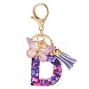 Resin Butterfly Pendant Keychains KEYC-TAC0034-03D-1