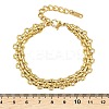 Punk 304 Stainless Steel Link Chain Bracelets for Women BJEW-L717-02G-3
