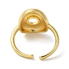 Initials Brass Open Cuff Ring for Women RJEW-N046-02O-G-3