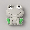Frog Food Grade Eco-Friendly Silicone Focal Beads LS-SIL-WH0006-29E-1