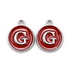 Platinum Plated Alloy Enamel Charms LS-ENAM-S118-03G-P-1