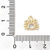 Marine Animal Theme Golden Brass Micro Pave Clear Cubic Zirconia Pendants KK-U031-01G-07-3