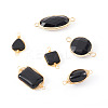 6Pcs 6 Style Natural Agate Links Connectors G-MP0001-03-2