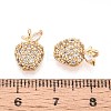 Brass Micro Pave Cubic Zirconia Pendants KK-T074-82G-3