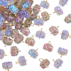 50Pcs Electroplated Glass Connector Charms FIND-GA0002-64-1