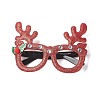 Christmas Plastic & Non-woven Fabric Glitter Glasses Frames AJEW-E053-01E-1