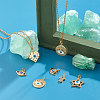 10Pcs 5 Style Brass Micro Pave Clear Cubic Zirconia Pendants KK-BBC0003-54-5