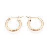 304 Stainless Steel Hoop Earrings EJEW-T048-25A-G-1