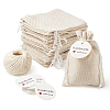 Burlap Packing Pouches Drawstring Bags ABAG-TA0001-14-2