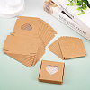 Square Kraft Paper Jewelry Storage Boxes CON-TAC0001-04B-7