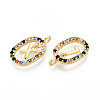 26Pcs Brass Micro Pave Cubic Zirconia Pendants KK-R218-02G-02-4
