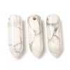 Natural Howlite Pointed Pendants G-C158-05N-1