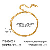304 Stainless Steel Snake Chain 3-Strand Bracelets for Women UU3711-6