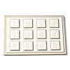 12-Slot Imitation Leather Jewelry Ring Display Stands ODIS-K005-12-1
