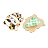 Chinese Lion Dance Panda Alloy Enamel Cabochons AL-CBA1A6F-03KCG-B-2